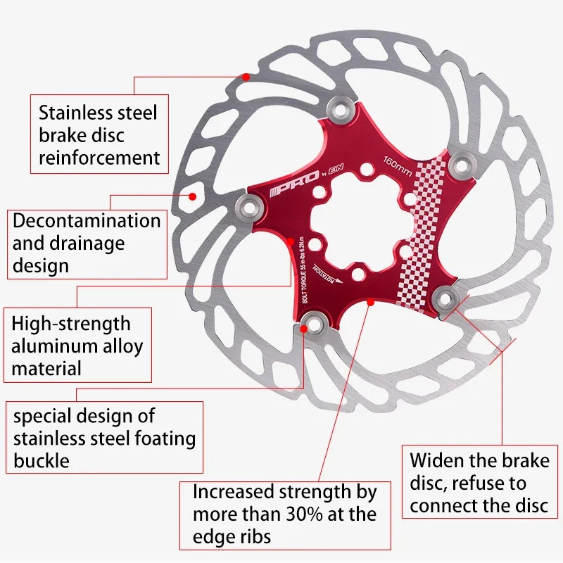 XT Mtb Brake Disc 140Mm 160Mm 180Mm 203Mm 6 Hole Disc Brake Rotor with Brake Dis