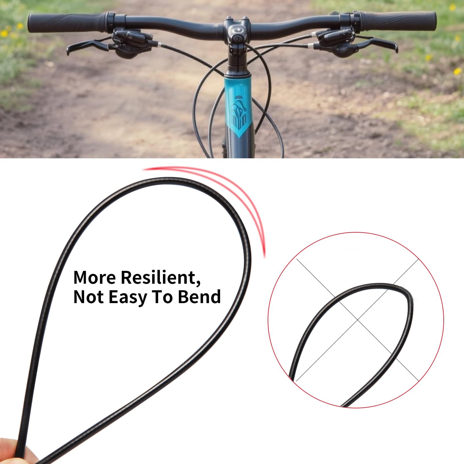 Brake Cable Housing,Lined Bicycle/Bike As shown in the figure, Black
