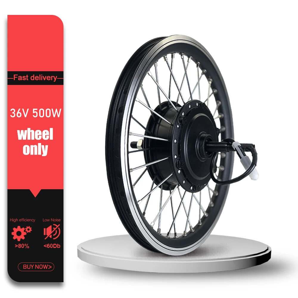 36V 48V 500W MTB E-bike Conversion Kit Rear Rotate Hub Motor Wheel 16-29in 700C