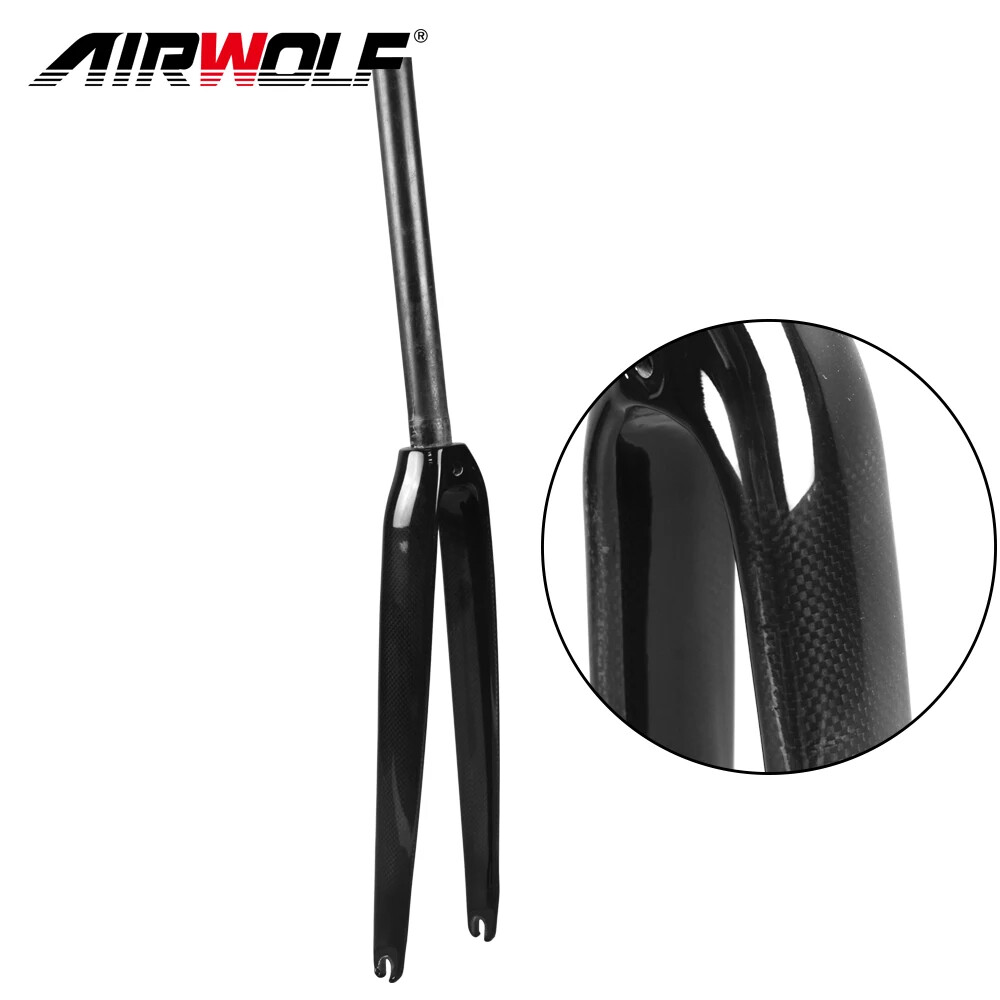 700C Carbon Road Bike Fork V Brake Quick Release 100*9mm Straight Rigid Frok