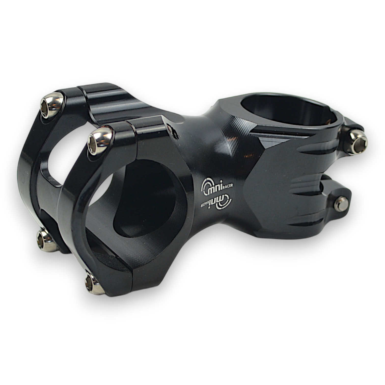 31.8x60mm OMNI Racer WORLDS LIGHTEST RACE-Lite Handlebar Stem & Ti Bolts BLACK