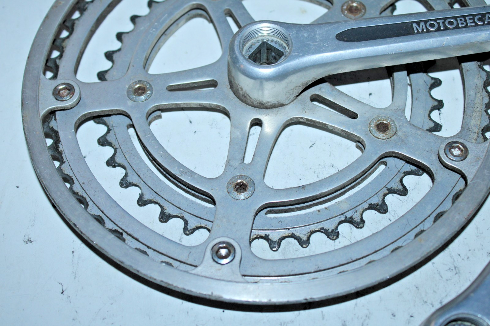 1973 Motobecane SR Silstar Drive Side Crank Arm Silver 170mm 40/52T Japan JIS :)