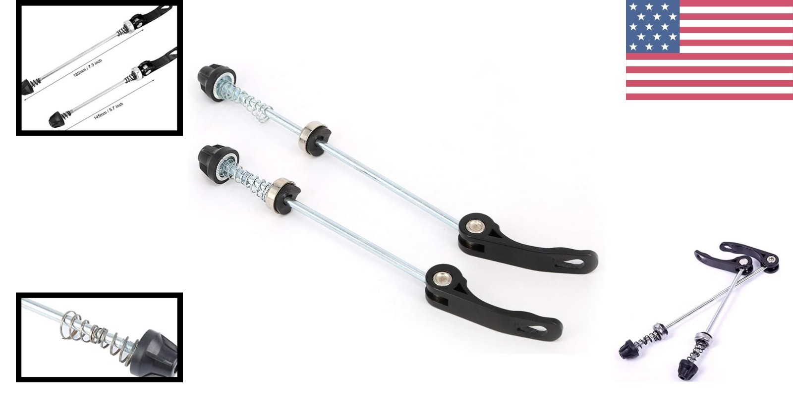 Durable Quick Release Skewers for Mountain & Road Bikes – 145/180mm, Unisex Use