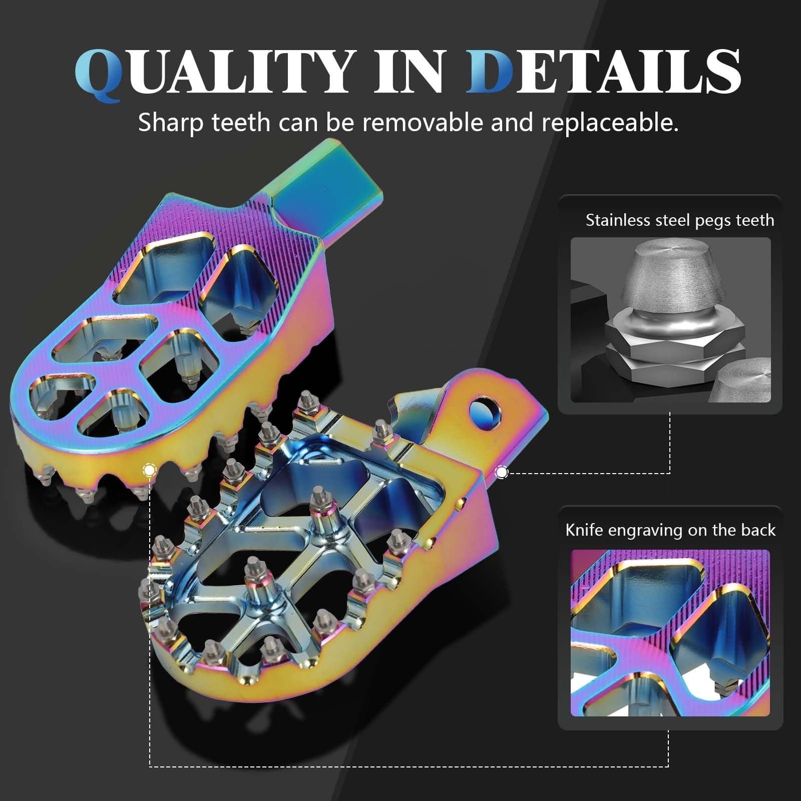 Electric Dirt Bike Wider Foot Pegs Footpegs CNC for Surron Sur Ron LBX ERide Pro