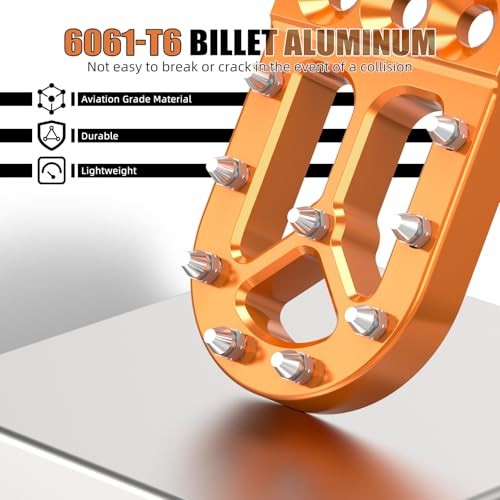 Orange Rear Foot Brake Lever Peg Pad Extension Enlarge Compatible with KTM