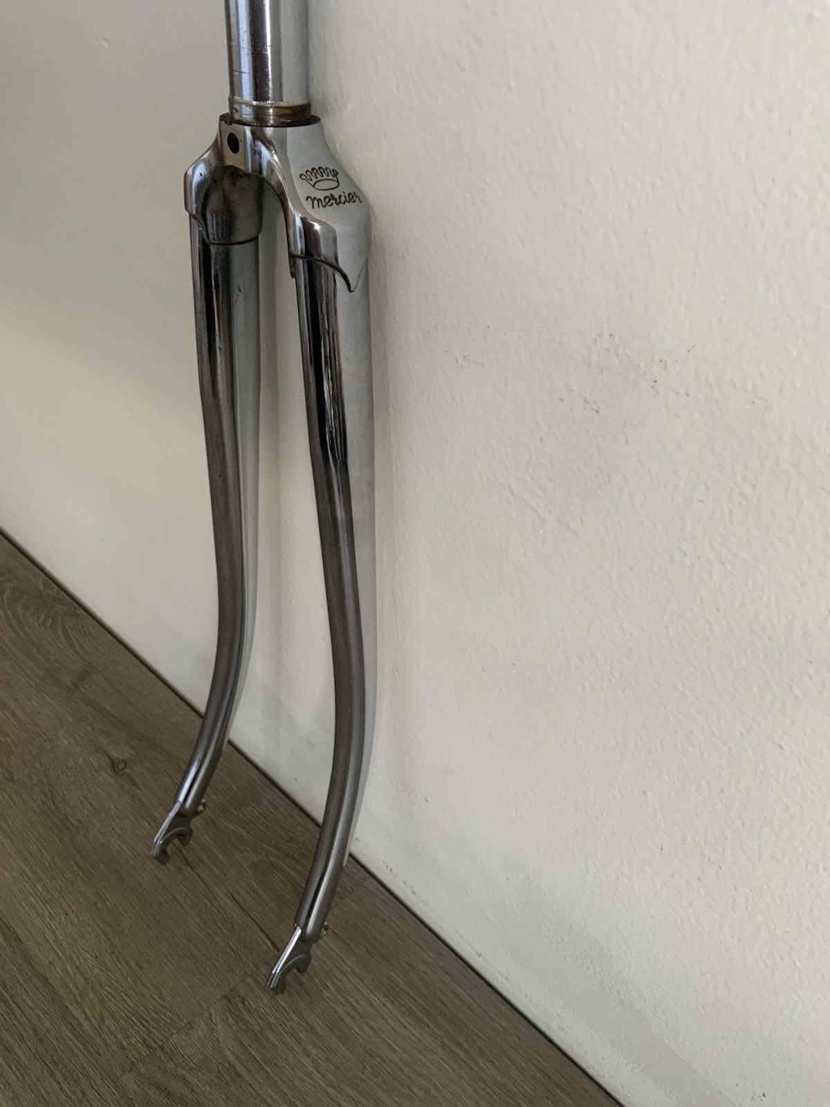 MERCIER ONE-INCH THREADED FORK 700C 171 MM STEERER BSA THREADS 26.4 RACE CHROME