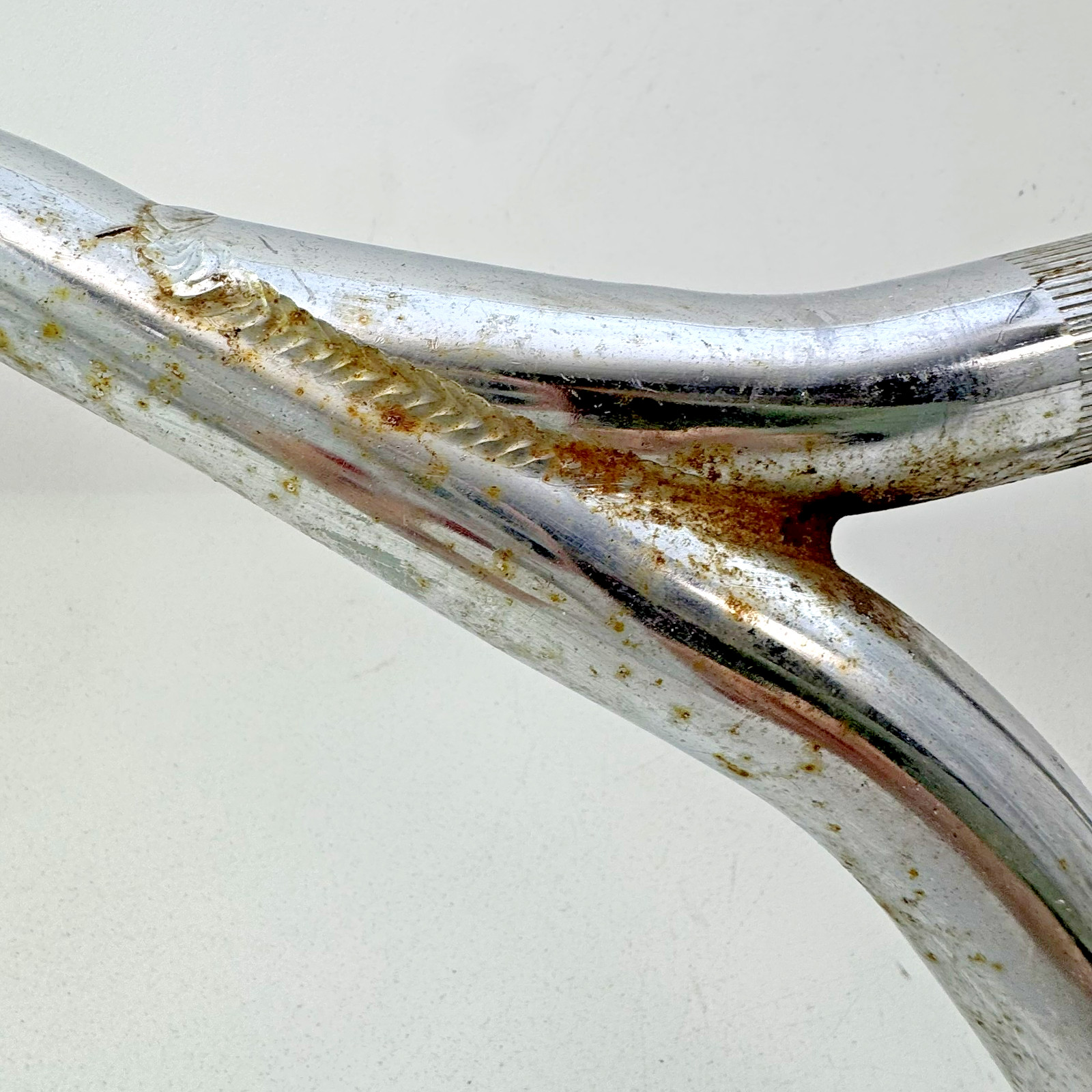 Vintage MX-52 BMX Handlebar Steel 22.2 Clamp Chrome Silver Old School B03