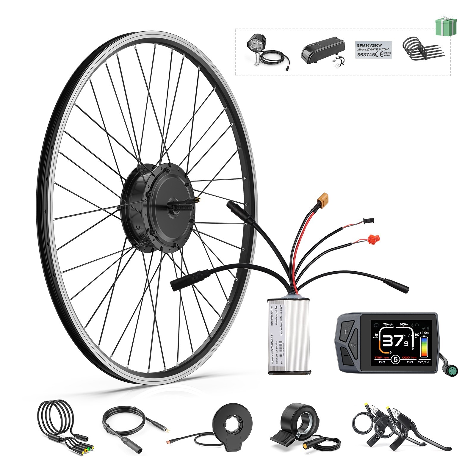 48V500W BAFANG Front 26“ 20” 700C Wheel Hub Motor E-Bike DIY Conversion Kits