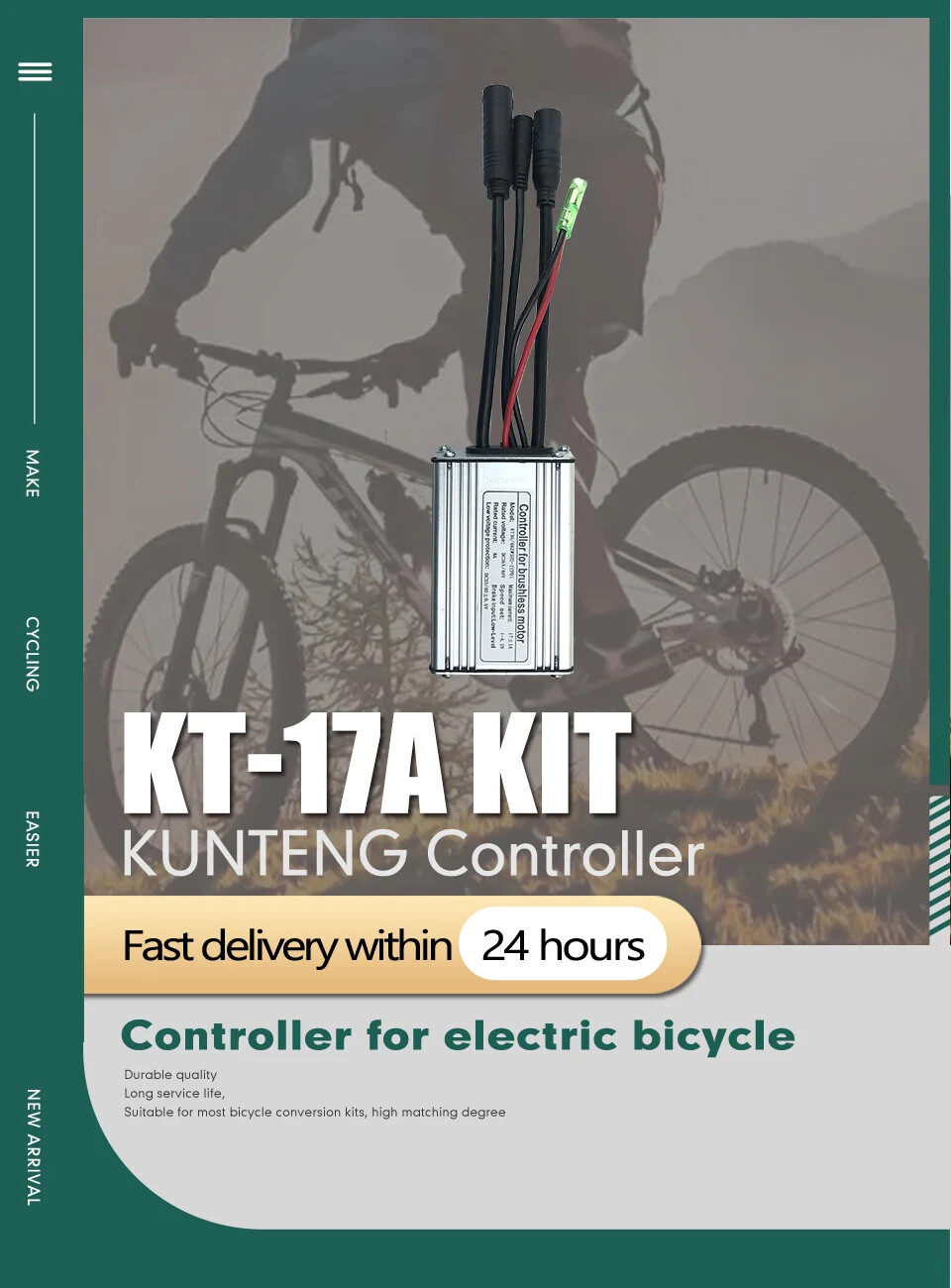 Ebike KT Controller Waterproof 36/48V with LCD Display Throttle Brake PAS Sensor