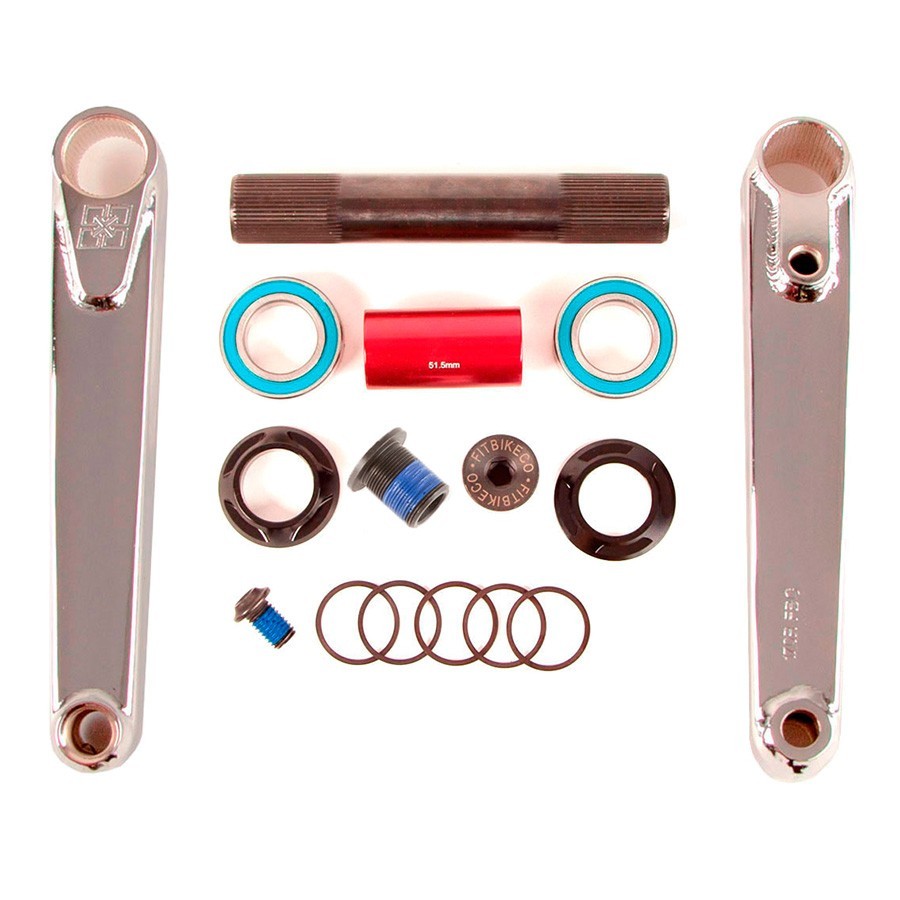 FIT S&M BLUNT CHROME BMX BIKE CRANKS 165MM 24mm Fit 48 SPLINE 3 PIECE CRANKS NEW
