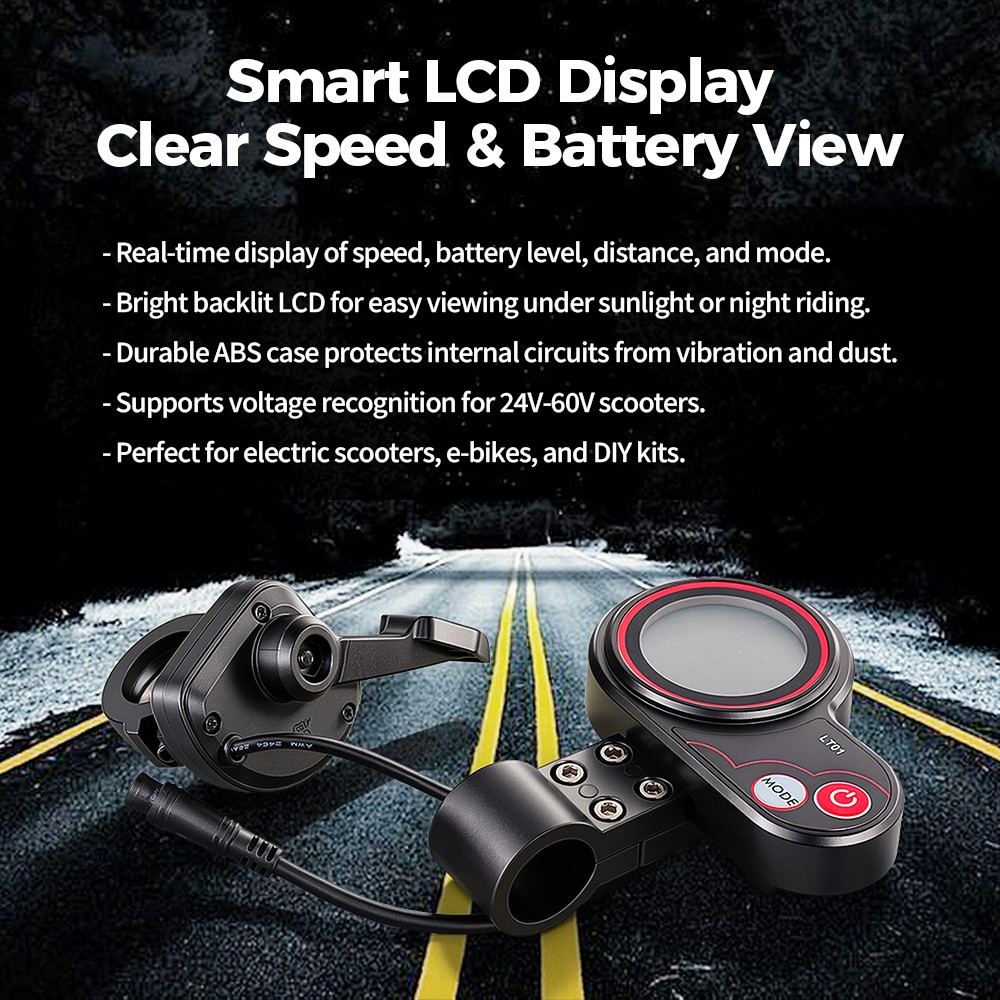 6pin LCD Meter Display Thumb Throttle NFC for ZERO 8 9 10 8X 10X E-Scooter Parts