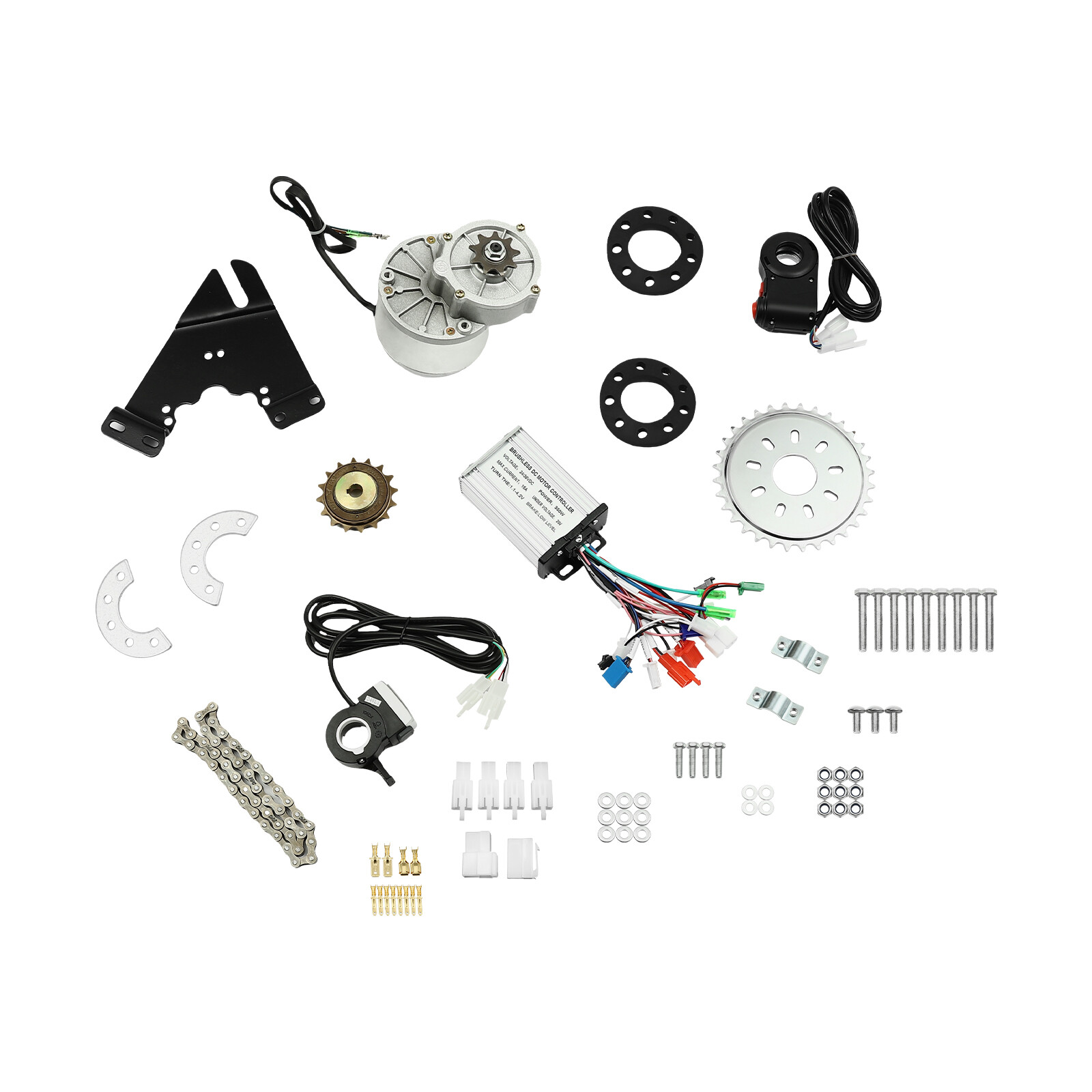 Electric Bicycle Brushless Motor Kit E-Bike Conversion Installation Kit 36V 350W