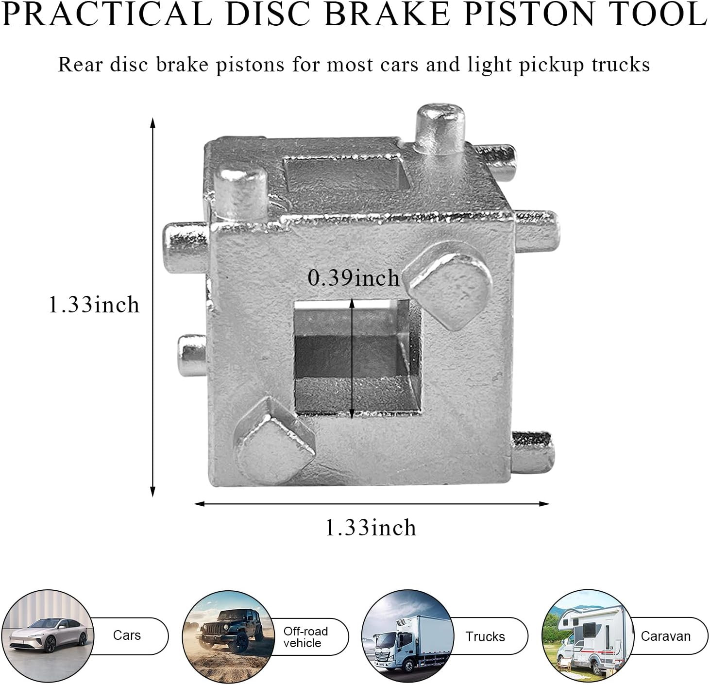 3/8″ Disc Brake Piston Caliper Wind Back Cube Tool, Car Cube Brake