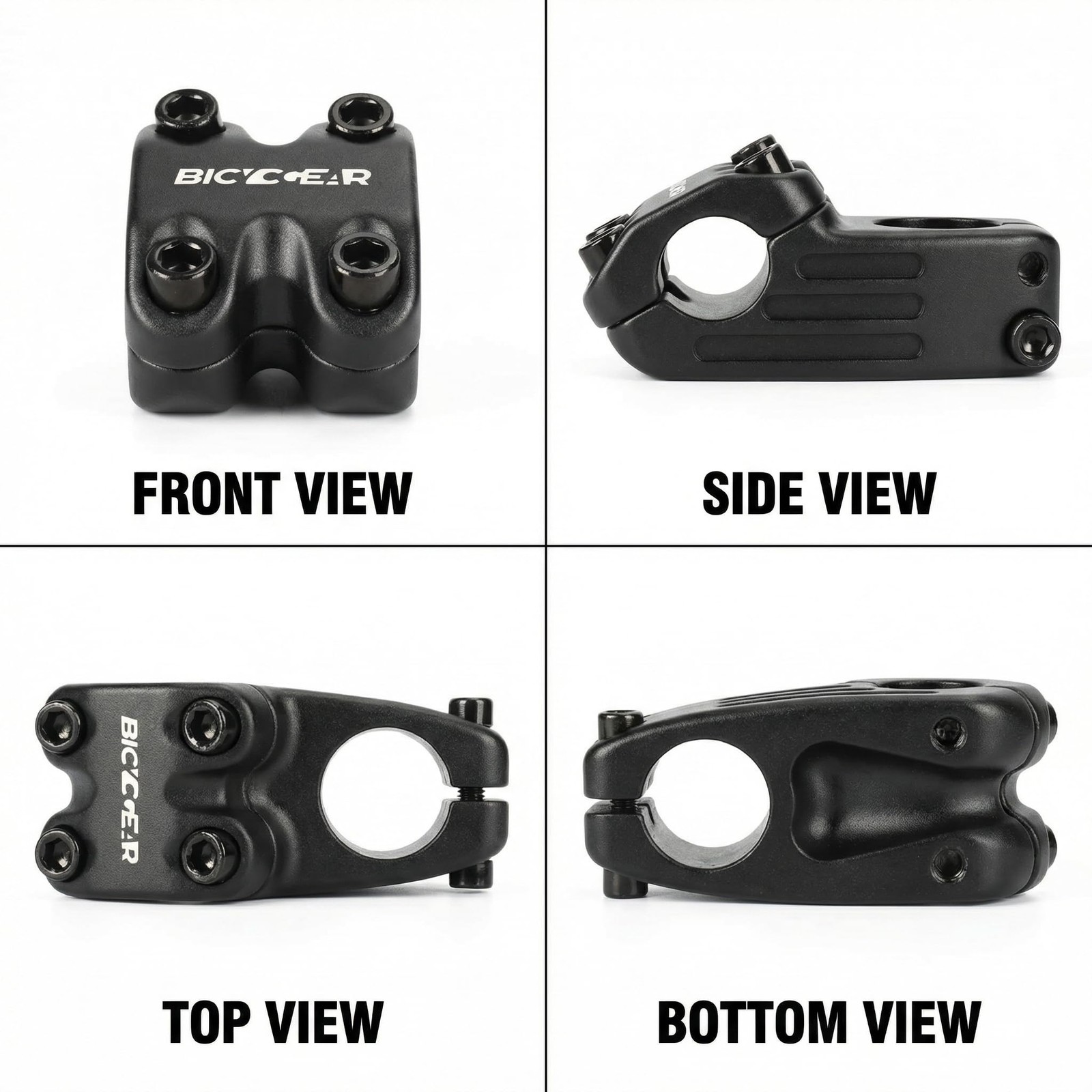 Short Bicycle Stem 22.2mm Aluminum Alloy Mountain Road Bike Handlebar Riser