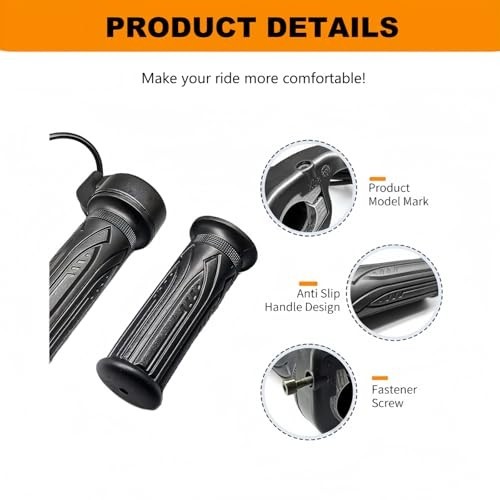 EBike Full Twist Throttle 3 Pin Waterproof 12V-72V Electric Scooter Accelerator
