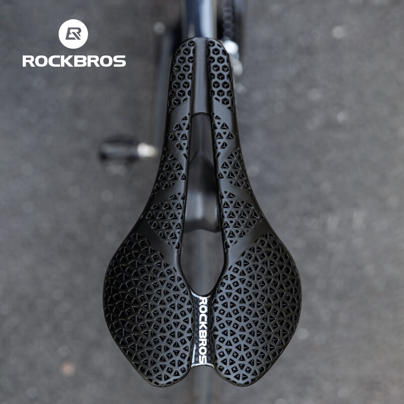 ROCKBROS 3D Printed Bicycle Saddle Ultralight Carbon Fiber Hollow Bike Saddle