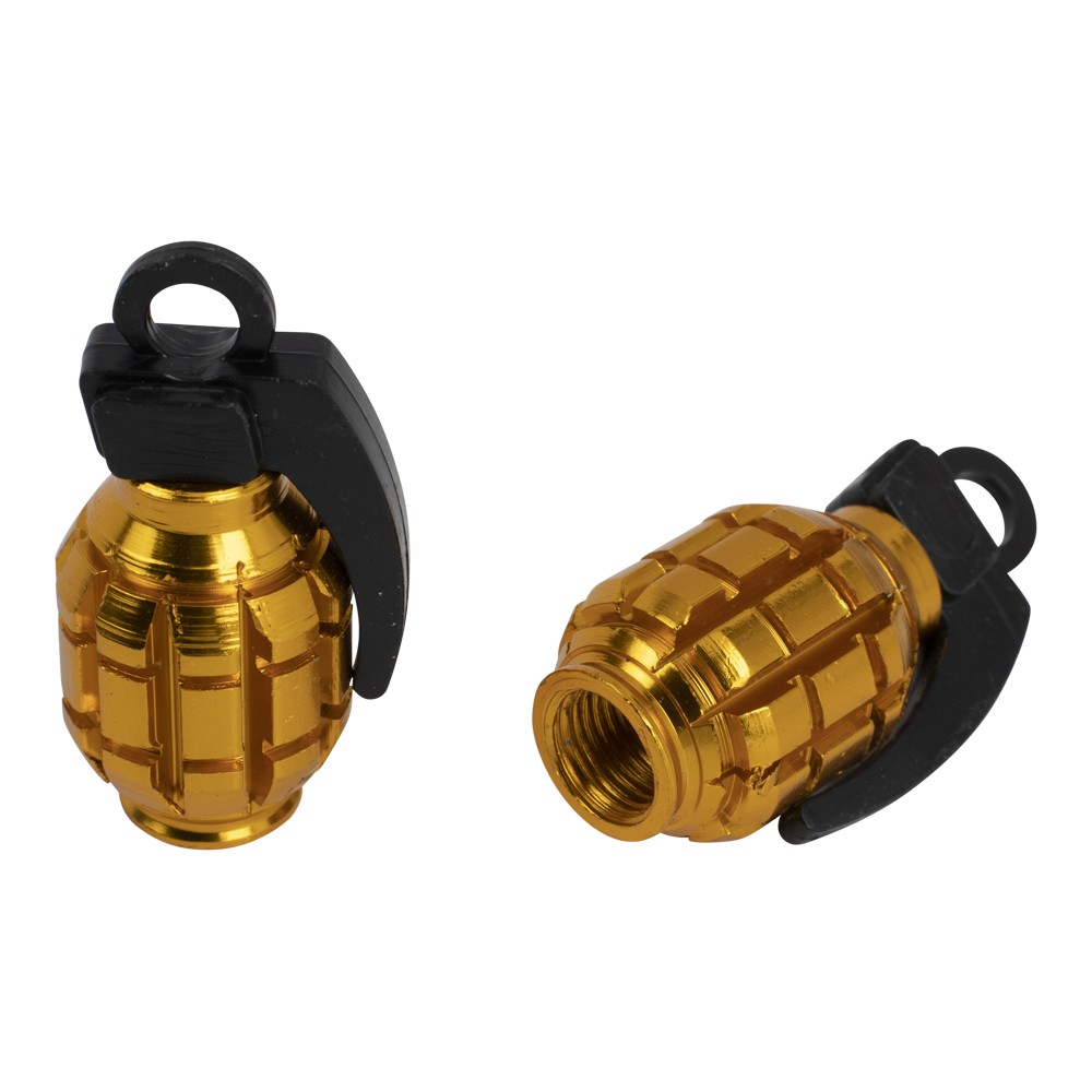 Aluminum Grenade Style Wheel Tire Valve Caps