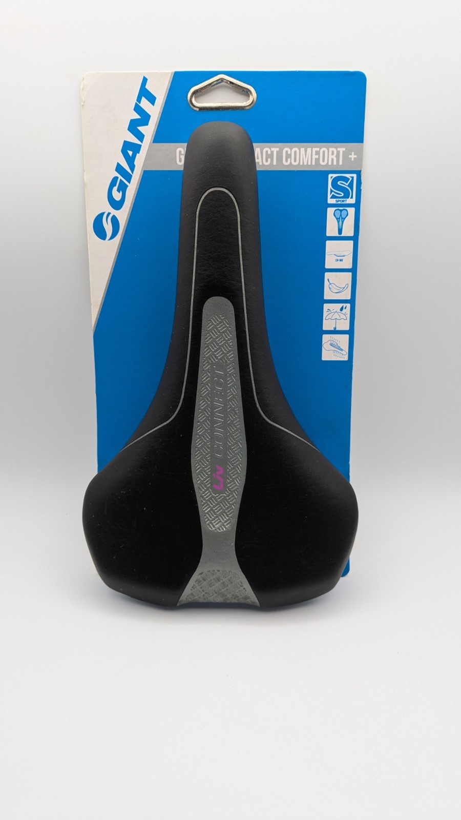 GIANT Liv Contact Comfort+ Women’s Saddle Bike Seat 10.6×6.7 Black- D2 Base