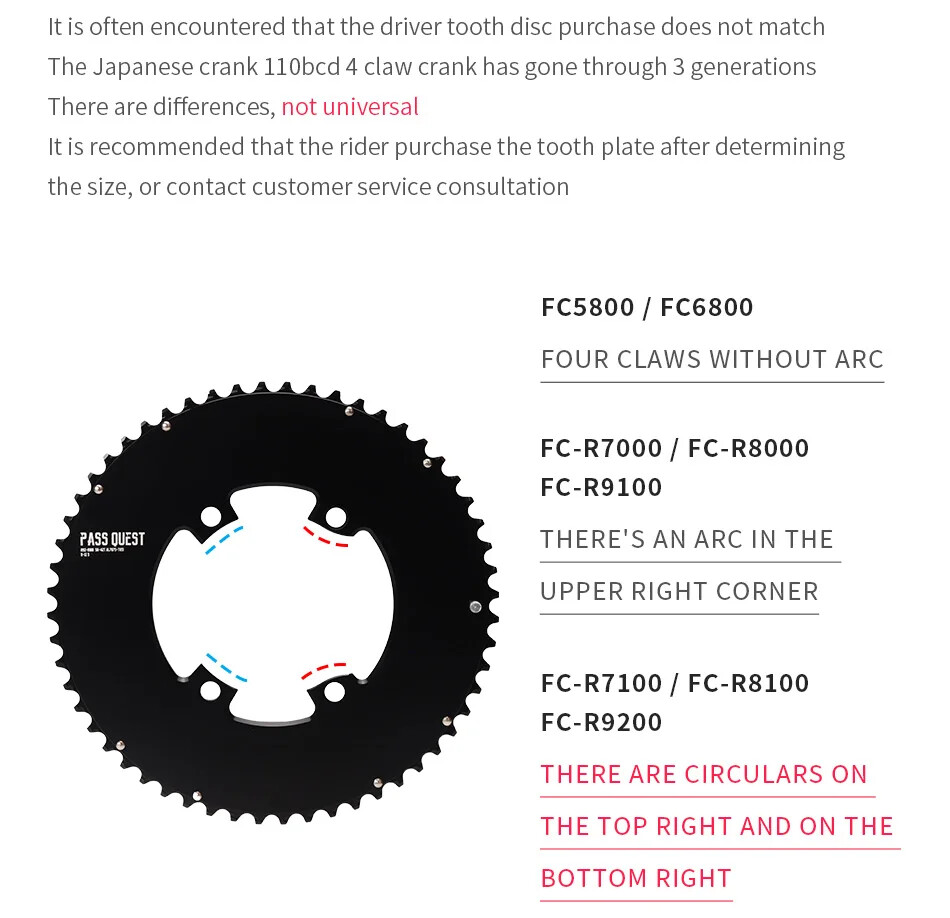 110bcd 4 Bolts Double Chainring 54T-35T Road Bicycle Crankset Round Chainwheels