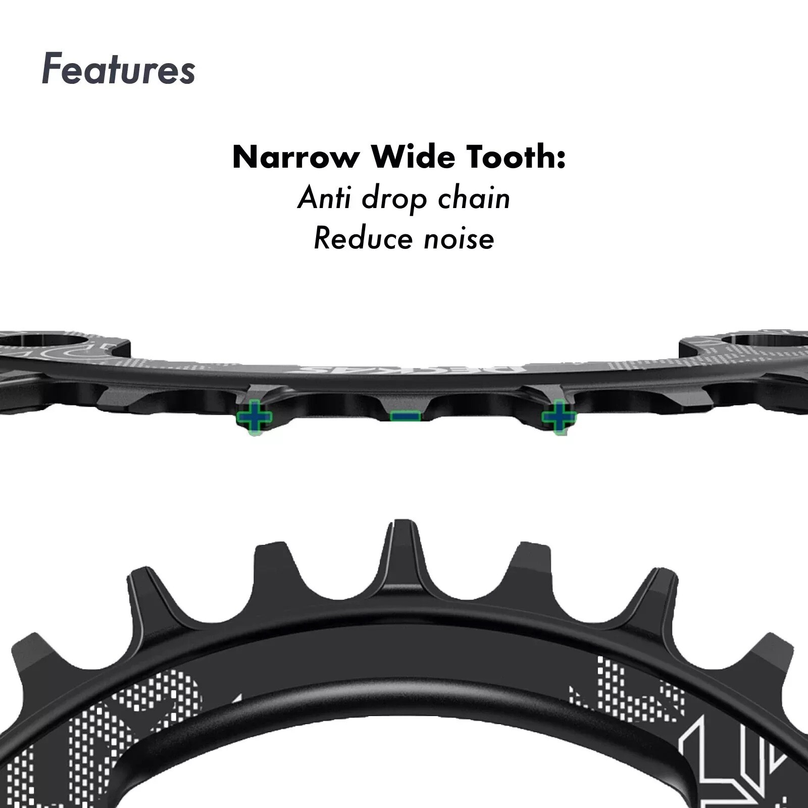 Replacement for DECKAS MTB Narrow Wide Chainring for SRAM GXP XX1 XO1 X1 XO