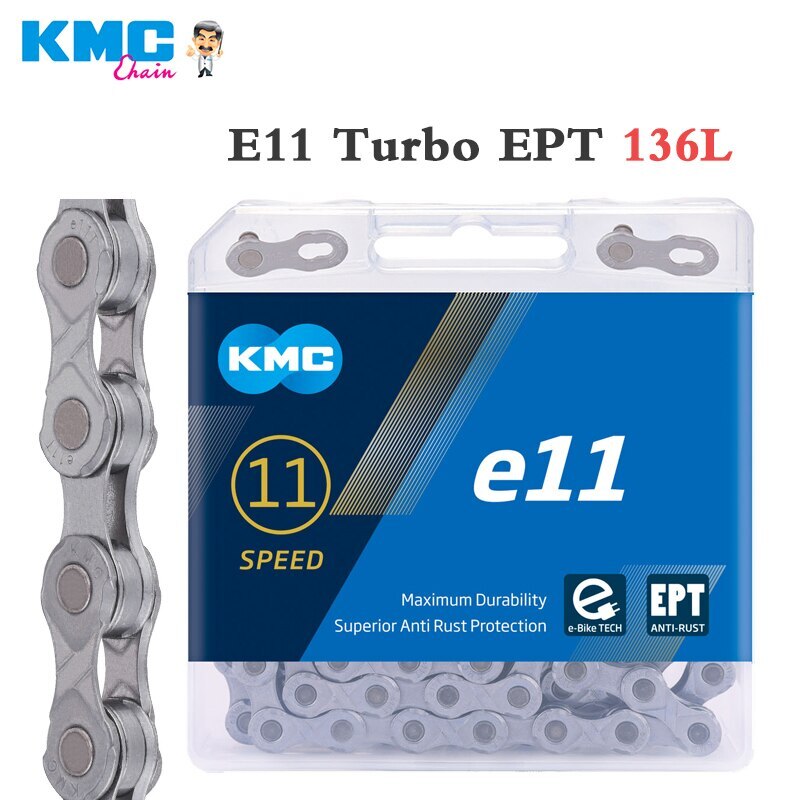 Original KMC E-Bike Chain e11EPT MTB Electric Bicycle Chains 11 Speed 136L