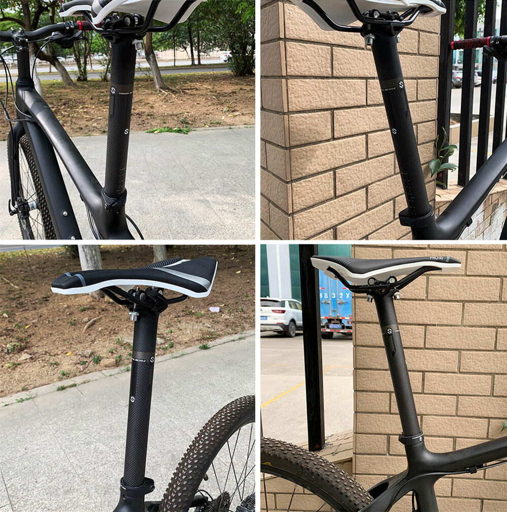 Carbon Fiber Seatpost 27.2/30.8/31.6*350/400mm Seat Post For Mountain Road Bike