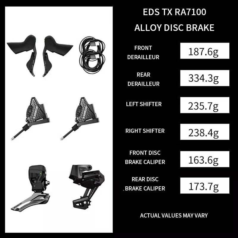 Wheeltop EDS TX Electronic Wireless Groupset | Rim Brake | Hydraulic Disc Brake
