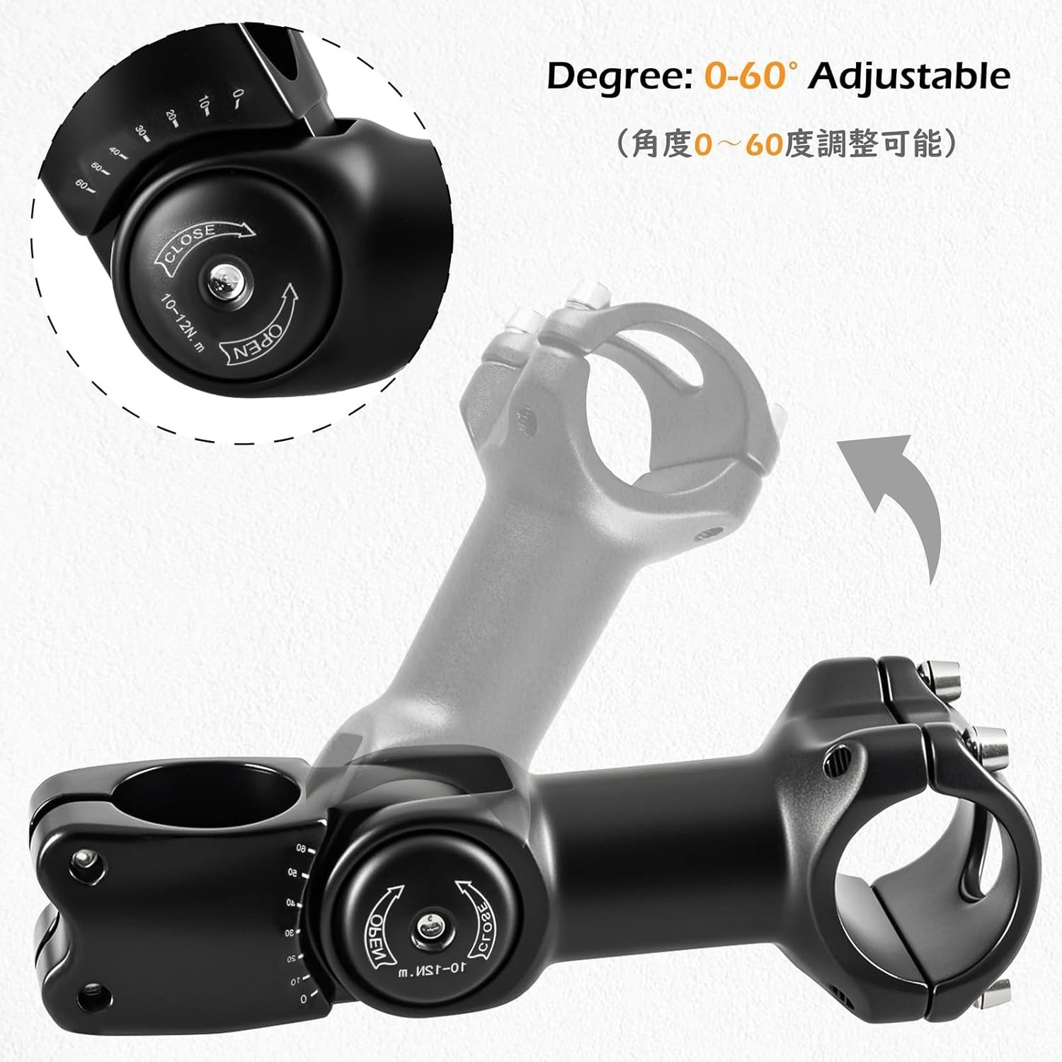 Versatile Adjustable Bike Stem for Improved Posture on Road & Mountain Cycles