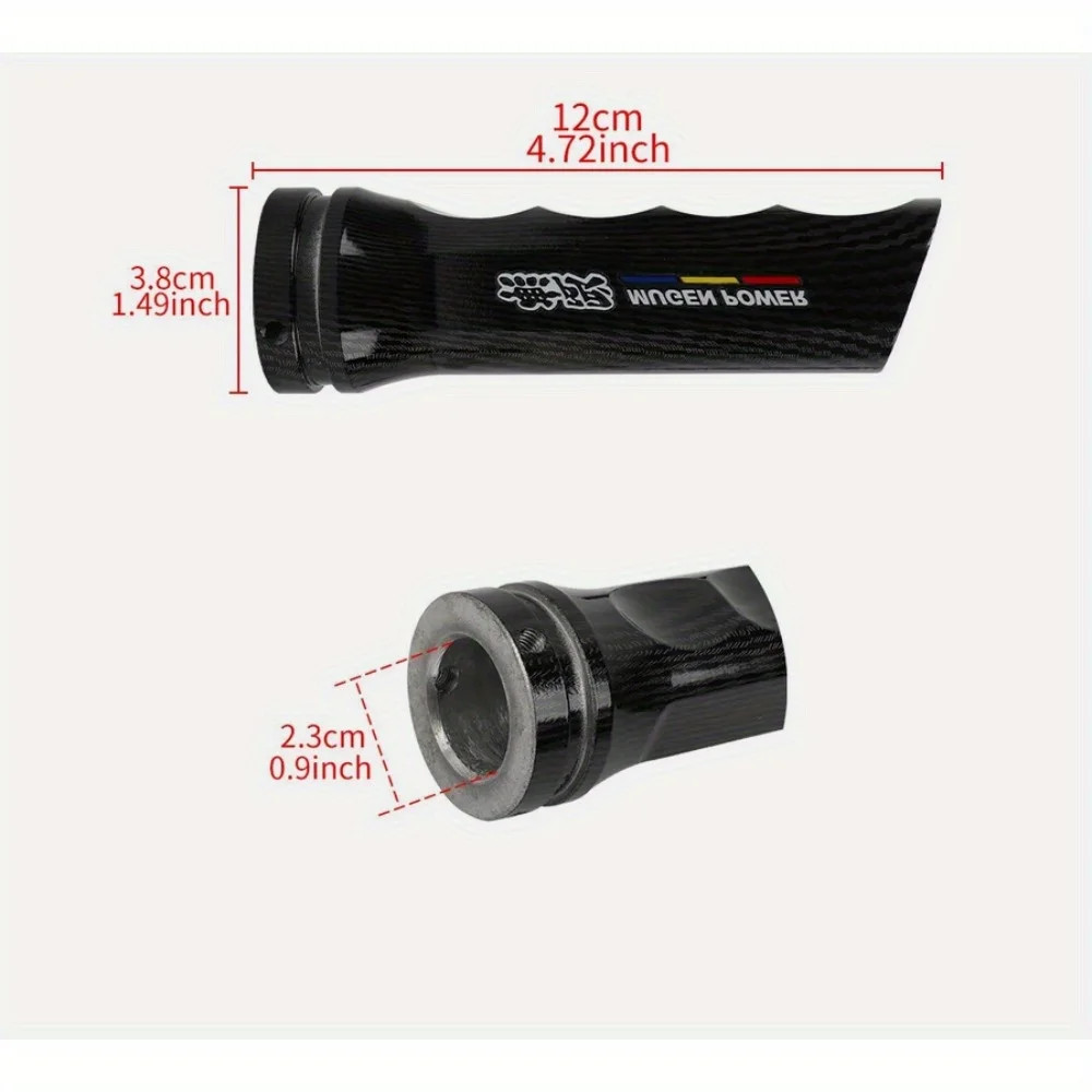 1PCS Mugen Carbon Fiber Aluminum Car Handle Hand Brake Sleeve Universal Fitment