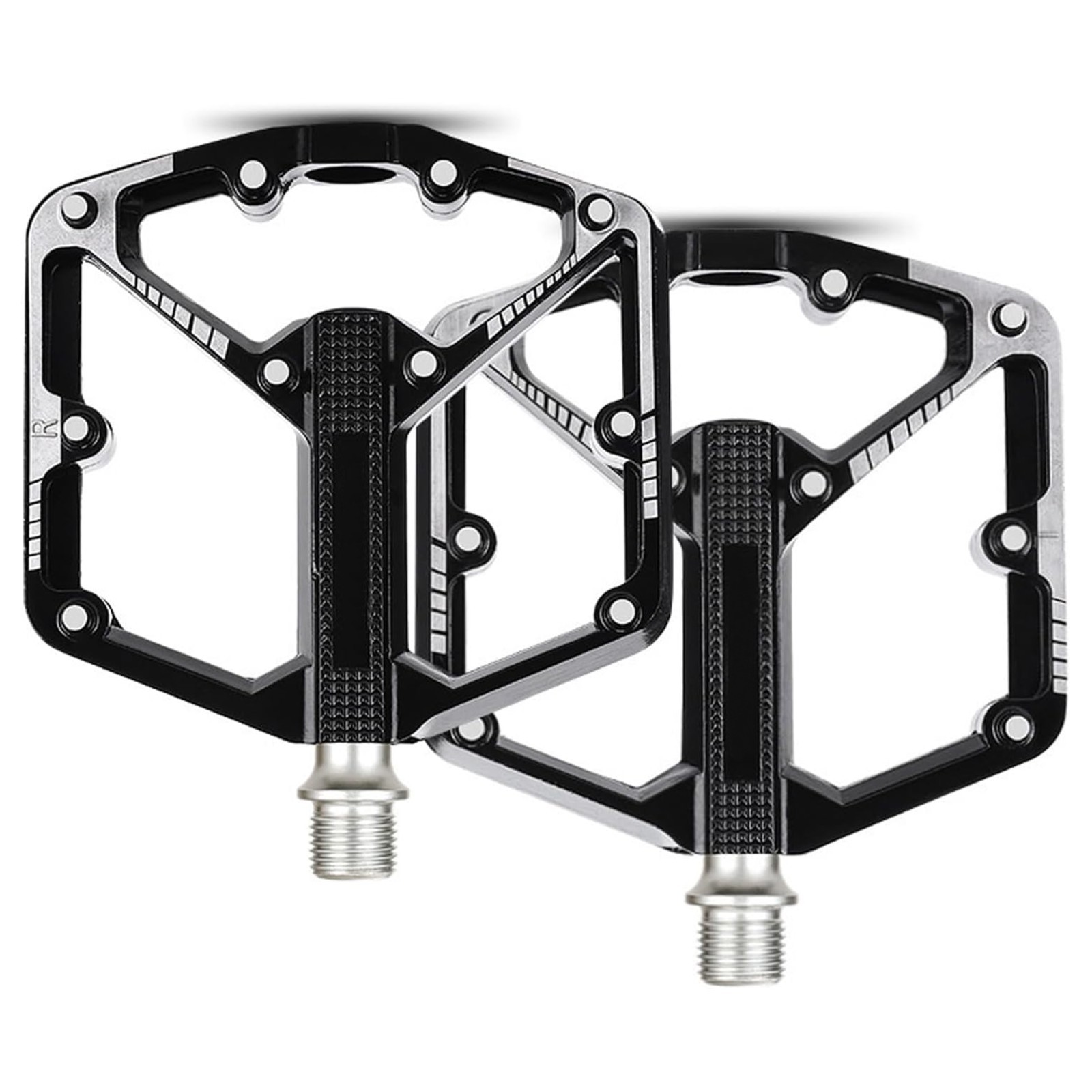 2 Pcs 4″ Bike Pedals MTB Road Bicycle Aluminum Alloy Non-Slip Sealed Bearing