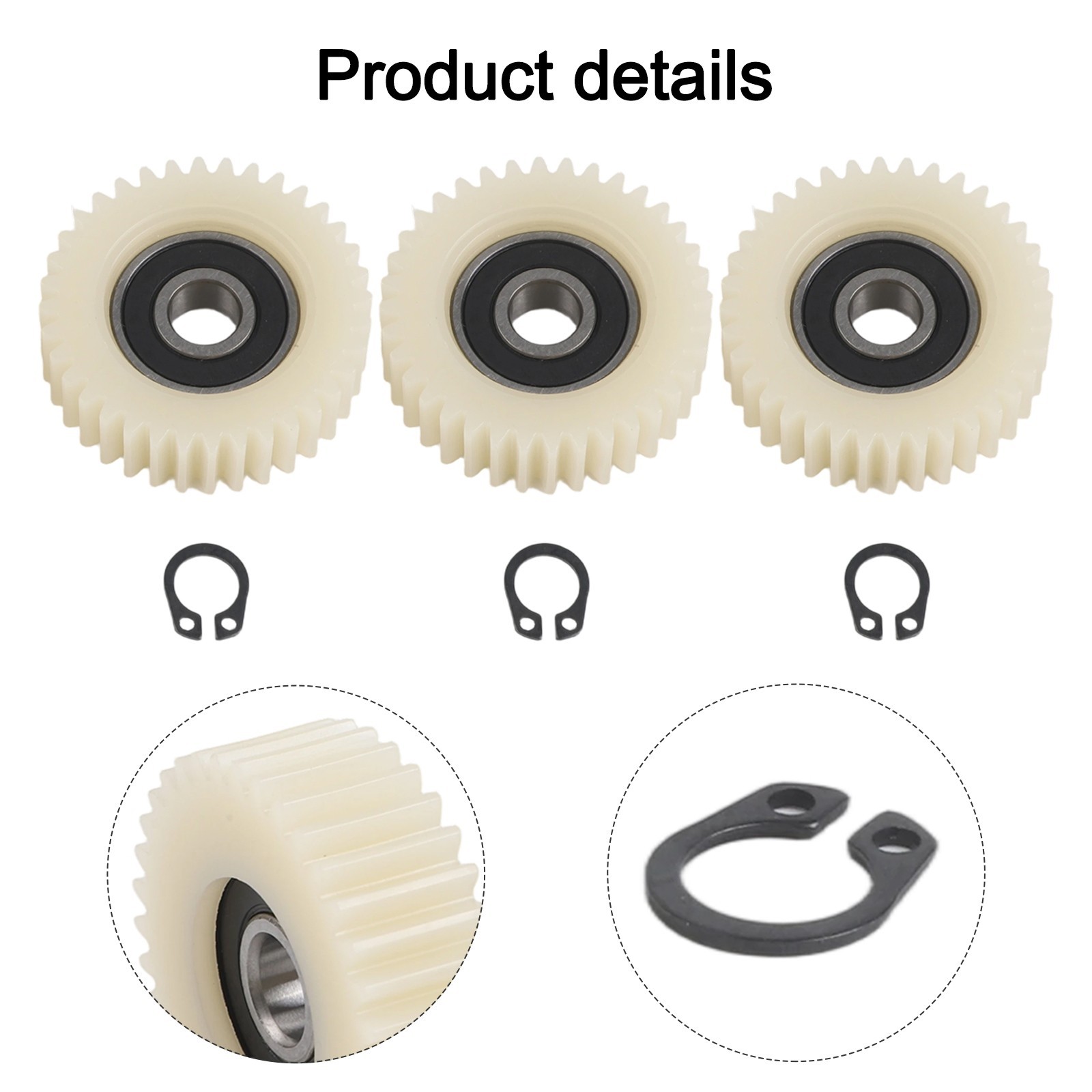 Silent 3Pcs 36 Teeth Gears with Bearings for Ebike Wheel Hub Motor