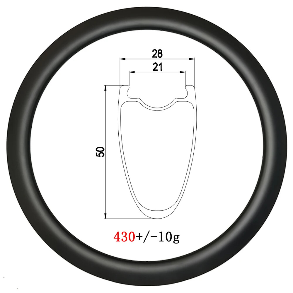 700C UD 3K 12K Carbon Rim for Road Bike Disc Brake Clincher Tubeless 20-36 Holes
