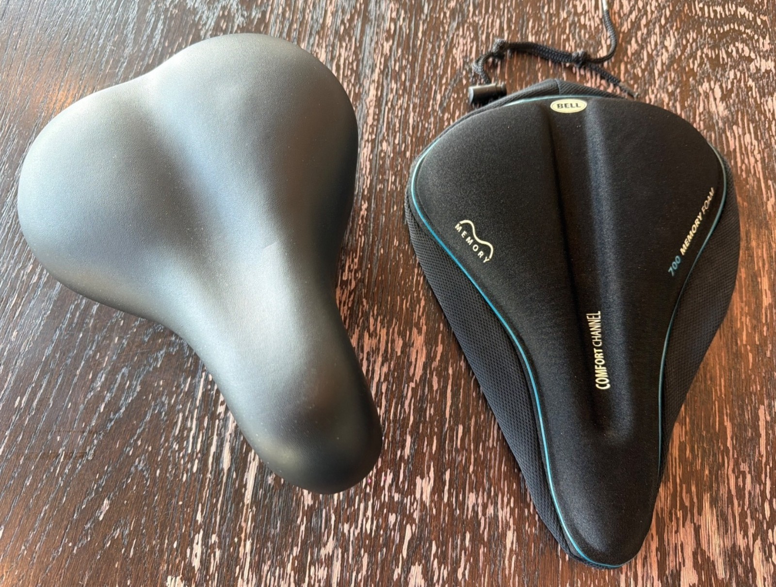 Bike Seat & Cover Comfort Wide Design Memory Foam Black Saddle Bell Anatomical