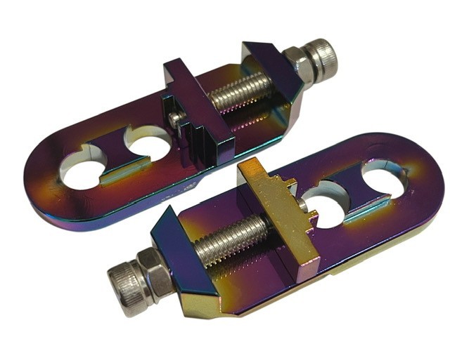 BMX – TNT BICYCLES CHAIN TENSIONERS – OIL SLICK (B-STOCK – DISCOUNTED)