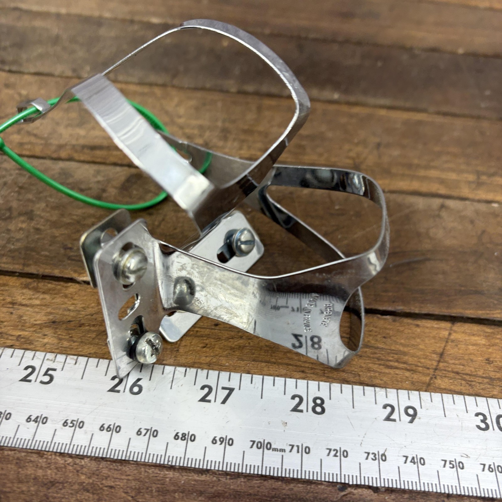 Vintage Lapize Toe Clip Pair Silver Chrome Steel Bike 70s 80s Eroica