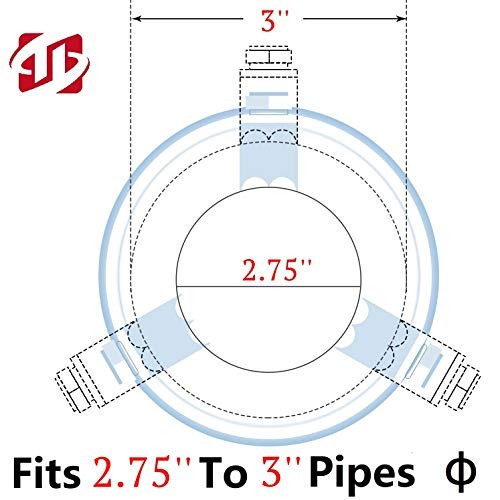 Exhaust Tip, 2.75-3 inch inlet adjustable, 3.5» Outlet 8» Long Chrome
