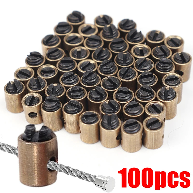 100x Cable Stop Wire Clutch End Barrel Screw For ATV Motorcycle Pit Bike 2.5mm