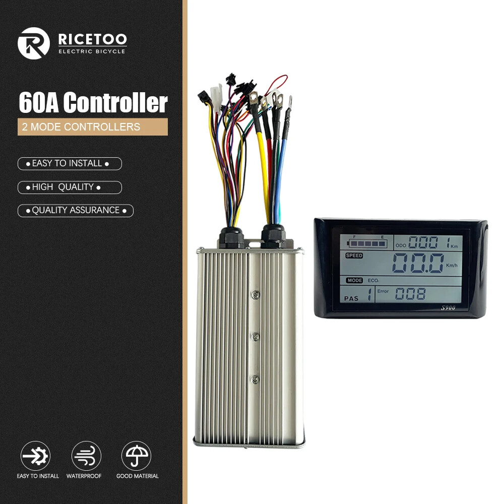 E-bike 60A Sinewave Dual Mode Controller 48V 52V 60V 72V 1000W-3000W Hub Motor