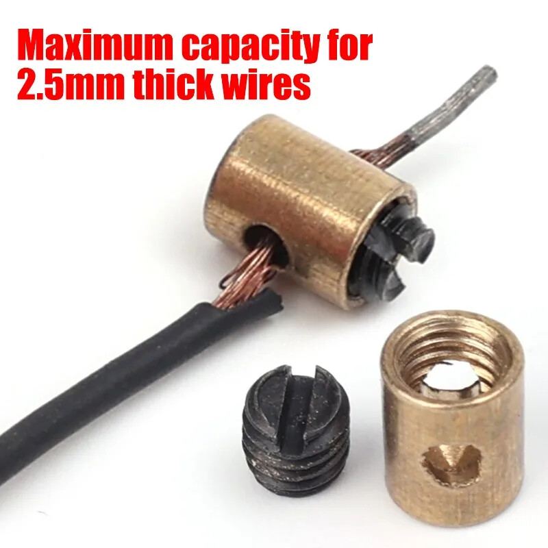 100x Cable Stop Wire Clutch End Barrel Screw For ATV Motorcycle Pit Bike 2.5mm