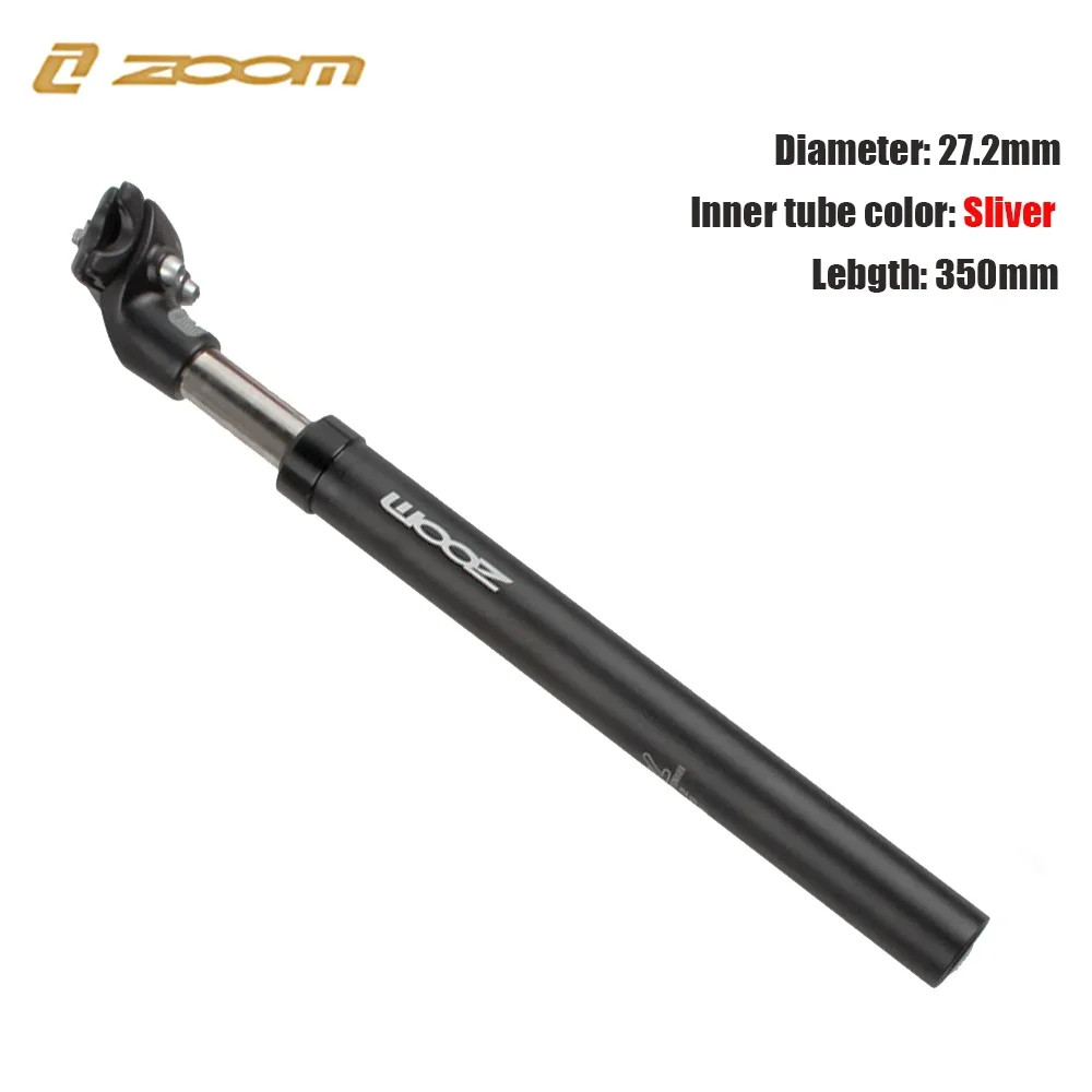 ZOOM Bicycle Suspension Seat Post 27.2/28.6/30.0/30.4/30.8/31.6/33.9*350MM MTB S