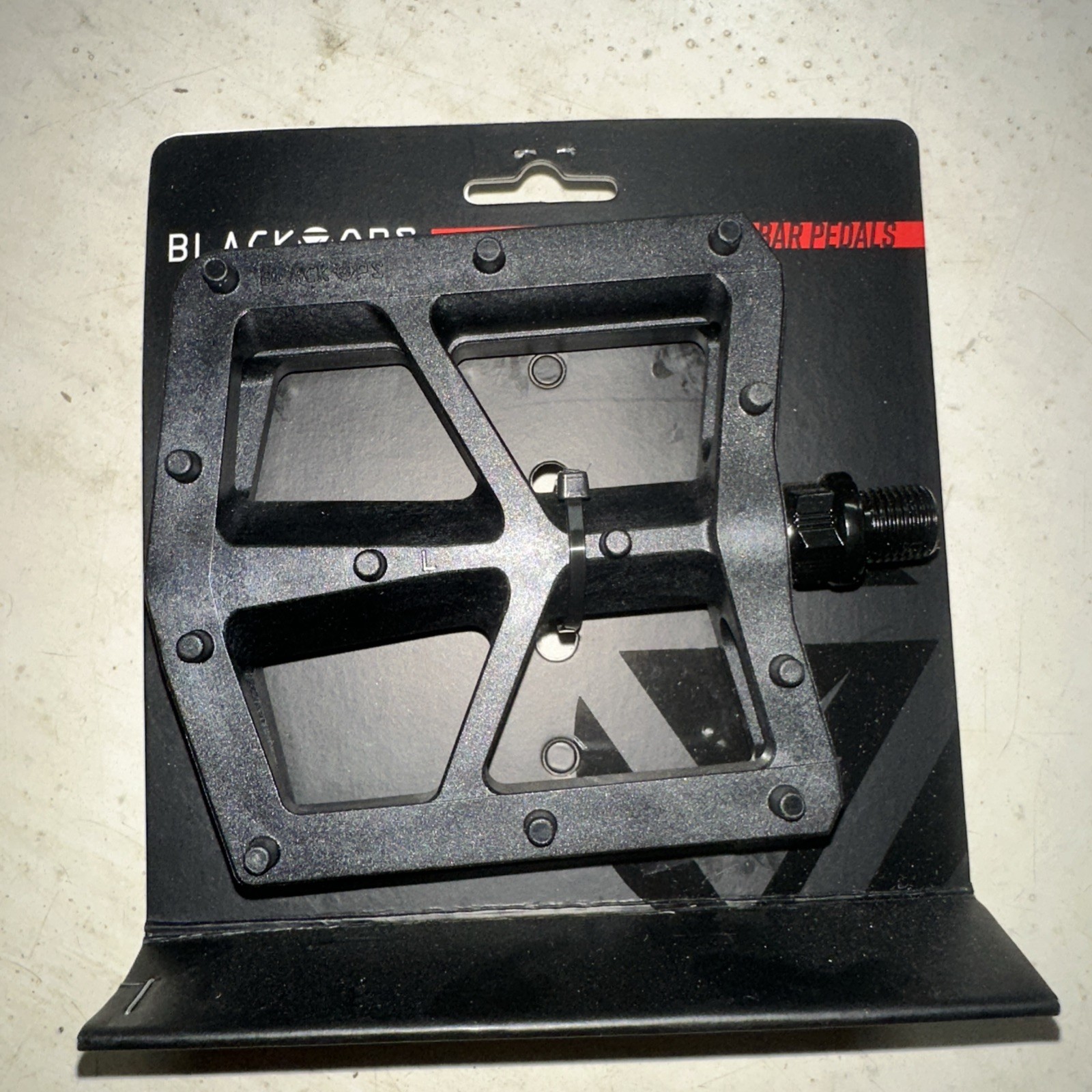 Black Ops T-Bar Pedals Pair Bk-ops 1/2 Blk Nylon Platform 1/2” Pins Reflective