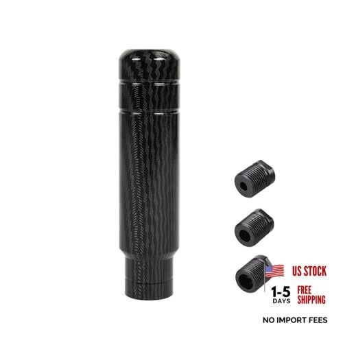 BARTOO Aluminum Alloy Heavy Weighted Shifter Knob, 5″ Auto Gear Carbon Fiber