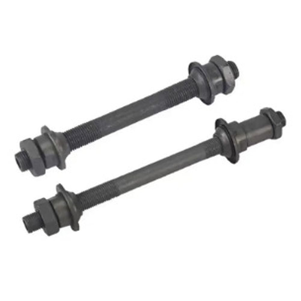 2Pcs Bike Axle Hollow Hub Shaft Front Rear Quick Release Axle Parts Black