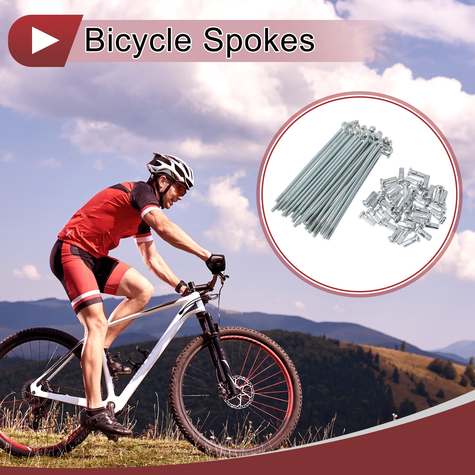 36 Bike Spokes 12G 89mm Steel 45 Galvanized Silver Tone