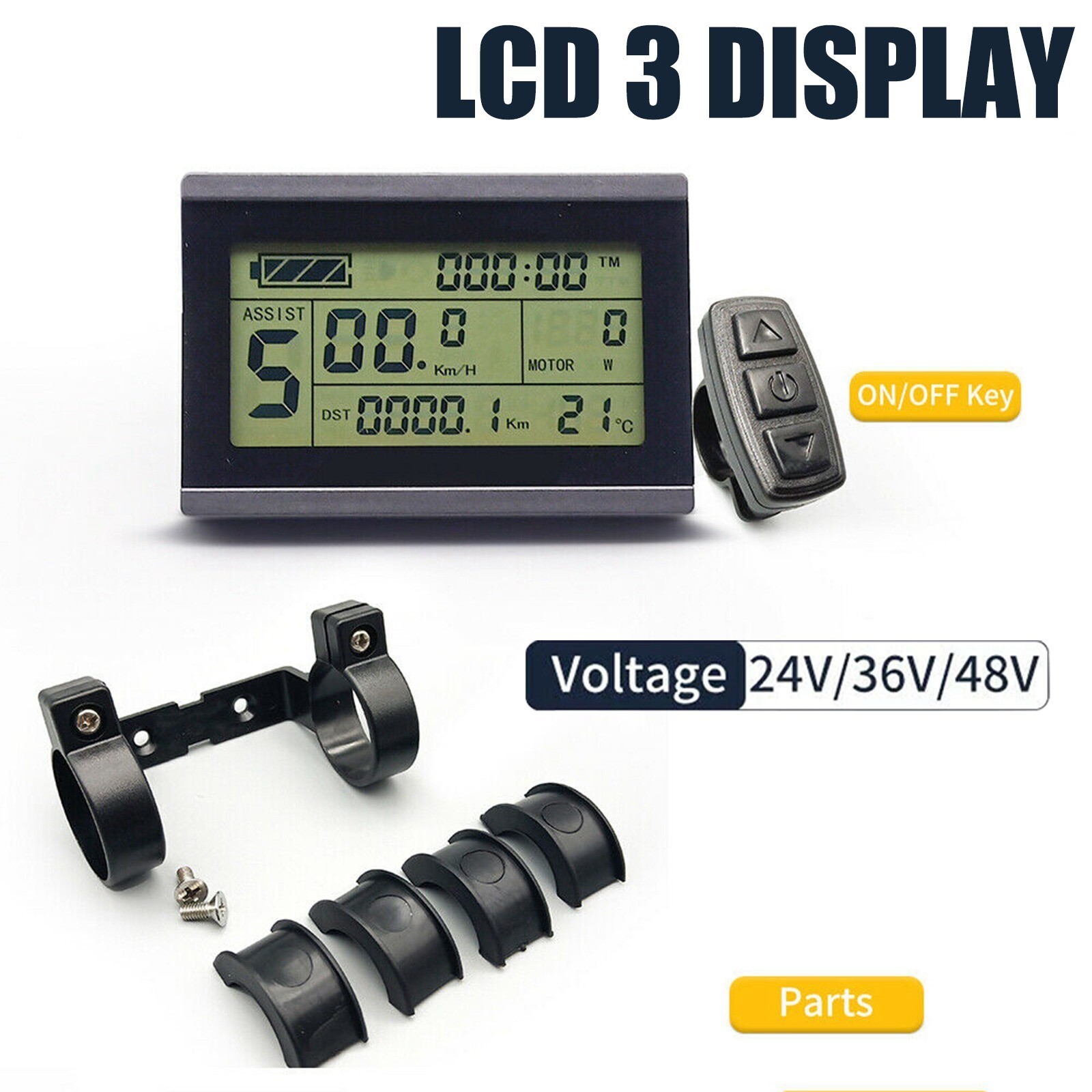 24/36/48V KT-LCD3 Display Meter Control Panel For Ebike Electric Bicycle Scooter