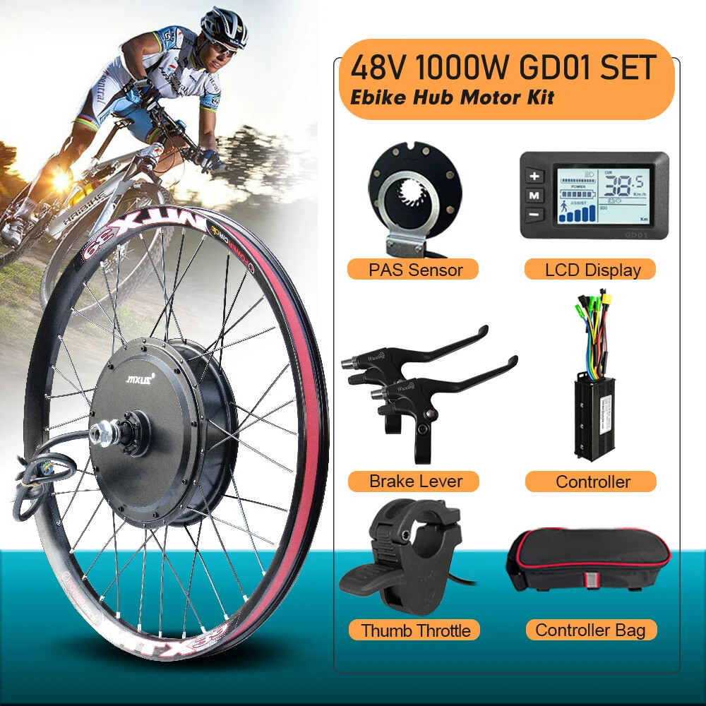 48V 1000W Brushless Gearless Front/Rear Hub Motor for Mountain Electric Bicycle
