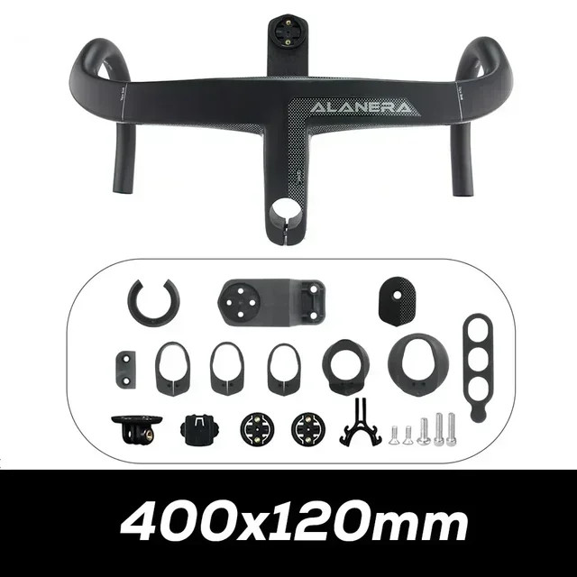 Carbon Road Bicycle Integrated Drop Bar Internal Wiring with Comput Holder