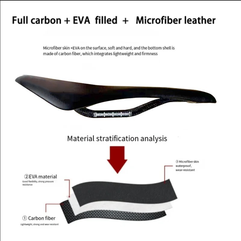 Ritchey Carbon Fiber Leather Saddle Bike Seat