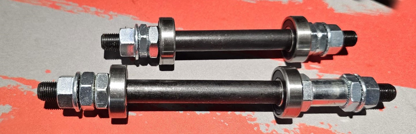 PRO+ BICYCLE HUB AXLE SET W/ SEALED BEARINGS FOR 3/8″ x 26T CRO-MO BMX BIKE
