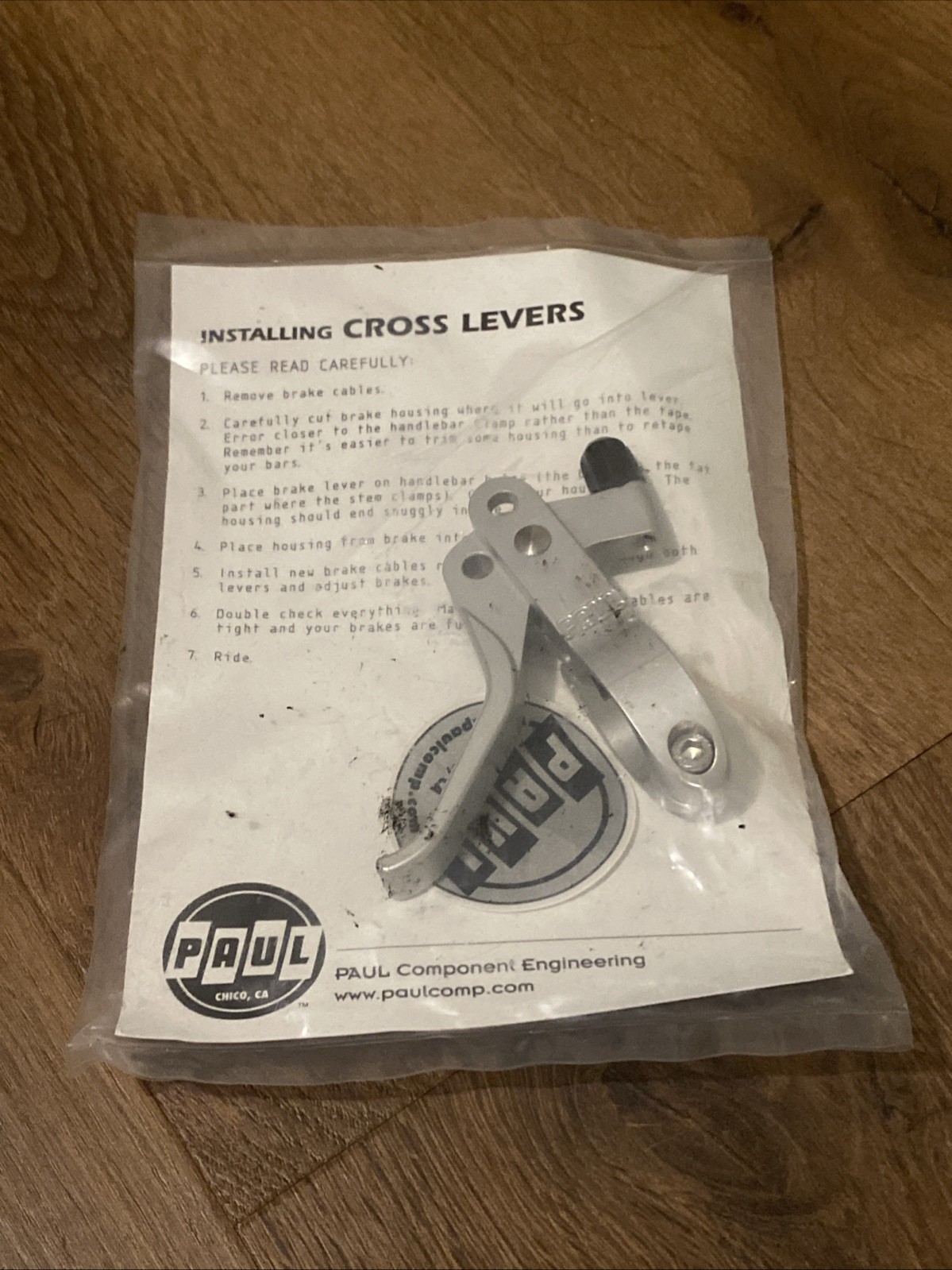 Paul Component Engineering Cross Lever Brake Lever 26.00mm Silver Left Side